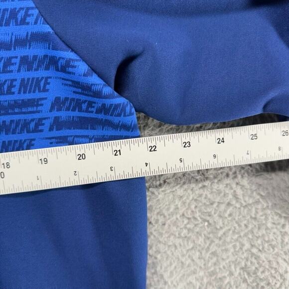Nike Sweatshirt Men's Medium Blue Hoodie Pullover Dri Fit Center Swoosh Jumper - Picture 4 of 9